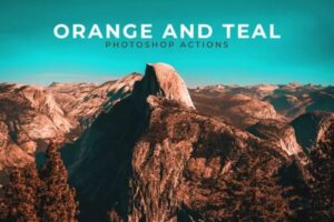 Darmowe akcje Photoshop dla początkujących grafików - Orange and Teal